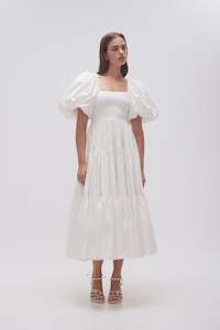 The Bridal Edit: Casa Puff Sleeve Midi Dress