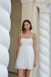 Mini Dresses: Zora Broiderie Mini Dress