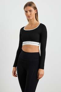 Sale Tops: Seamless Long Sleeve Crop 356