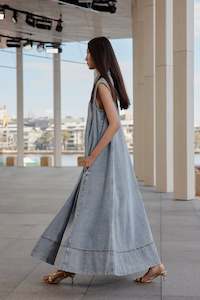 Amara Denim Maxi Dress