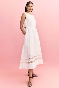 Reframe Logo Trim Midi Dress