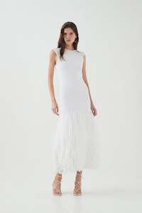 Aje Wedding Bridal: Rushes Knit Midi Dress