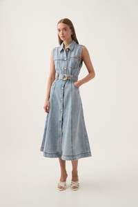 The Modest Edit: Ray Denim Midi Dress