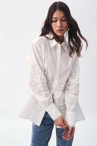 The Modest Edit: Cloud Embroidered Shirt