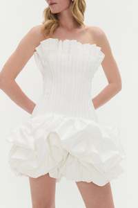 Aje Wedding Bridal: Ivy Bubble Hem Mini Dress