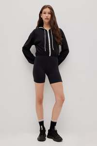 Outerwear: Crop Hood Spray Jacket 716