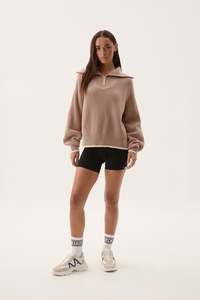 Sale Knitwear Jumpers: 1/4 Zip Ribbed Knit Jumper 431