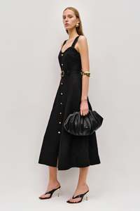 Black Dresses: Celeste Utility Midi Dress