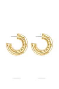 Sale Jewellery: Arc Hoop Stud