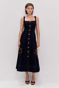 Aje Denim: Elora Denim Midi Dress