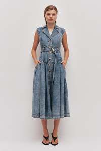 Angelina Belted Midi Dress