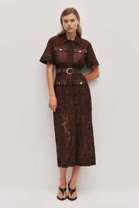 Midi Dresses: Mystic Lace Shirt Dress