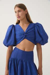 Reverb Puff Sleeve Cropped Top