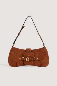 Bags Wallets: Macy Suede Baguette Bag