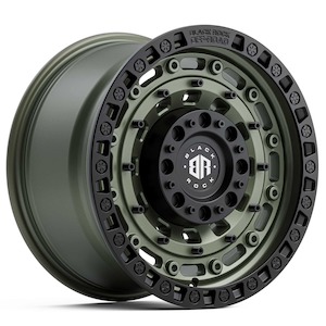 Wheels: Black Rock Military Army Green Wheels