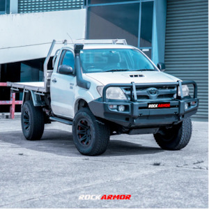Rockarmor Steel Rockslider Side Steps To Suit Toyota Hilux N70 2005-2015 Single Cab