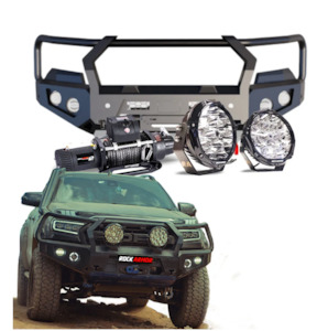 Rockarmor Gt Steel Hoop Bullbar Combo Pack - Ford Ranger Px 1, 2 & 3