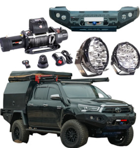 Rockarmor Gt Steel Hoopless Bullbar Combo Pack - Toyota Hilux 2020+