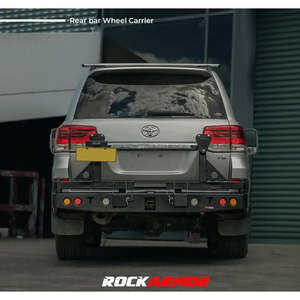 Toyota Land Cruiser Rotorua: Toyota Landcruiser  Fj200 2008 To Current  (With Built In Towbar) Rockarmor Steel Dual Wheel Carrier