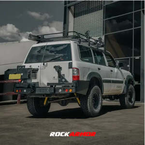 Nissan Patrol Y61 Gu1,2,3 1997-20004 And Gu Wagon Rockarmor Steel Dual Wheel Carrier