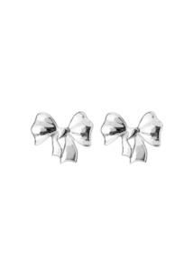 Silver Bow Earrings