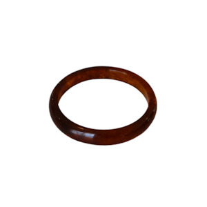 Bracelets: Thin Jelly Bangle - Brown