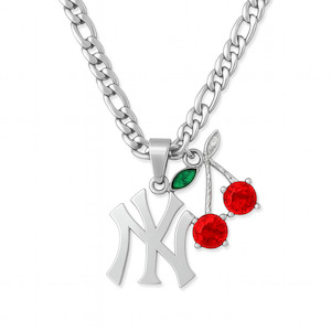 Yankee Cherry Bomb Necklace (Customisable) - Silver
