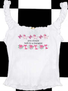 Rentals: Talk to a Therapist Pointelle Top (S)