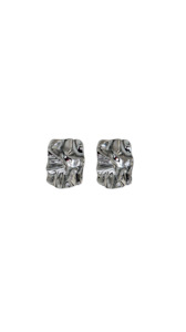 Classic: Foil Panel Earrings - Silver
