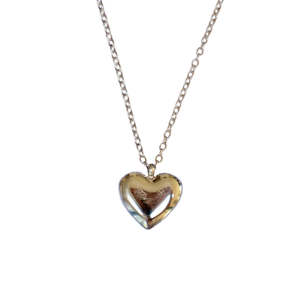 Antique Heart Necklace - Silver