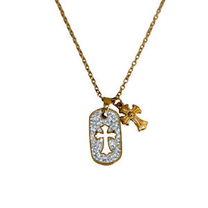 Twin Cross Tag Chain *PRE-ORDER*