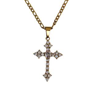In God We Trust Capsule: Crystal Cross Chain *PRE-ORDER•