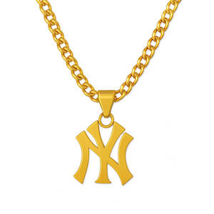 NY Yankee Necklace - Gold
