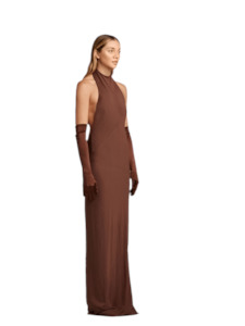 Maxi Dress: Apex Velcro Dress - Brown (XS/S)