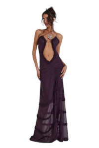 Maxi Dress: Jaded London Fatale Maxi Dress in Dusk