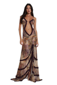 Fatale Maxi Dress in Sunrose
