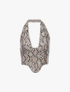 Mara Corset- Beige Python (XS)