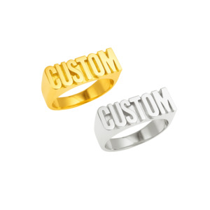Rings: Nameplate Ring - Gold/Silver