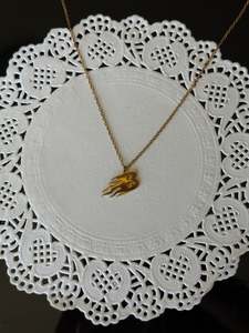 SS47 Flaming B Pendent *WATERPROOF & TARNISH-PROOF*