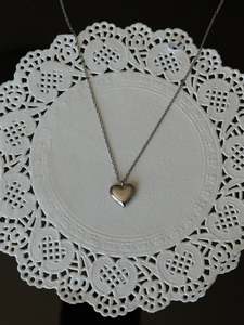 SS46 Antique Silver Heart Necklace *WATERPROOF & TARNISH-PROOF*