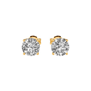 Earrings: Iced Out Studs - 18K Gold-Plated