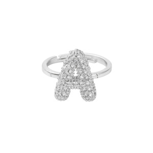 Rings: Bubble Initial Ring - Silver