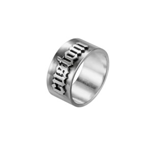 Personalised Statement Ring - Silver