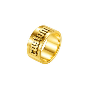 Personalised Statement Ring - 18K Gold-Plated