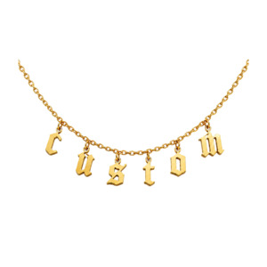 Custom Name Charm Necklace - Gold/Silver
