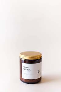 soy candle: Soy Candle | Warm Wishes | Orange + Clove & Musk