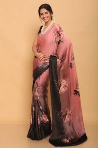 Japan Satin Silk Printed Saree