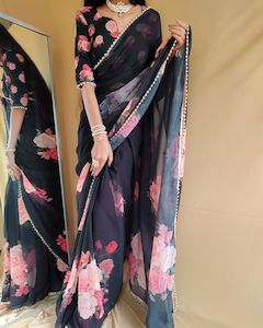 Georgette Printed Saree