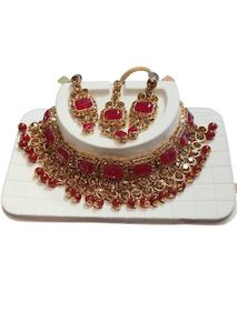 Maroon Color Necklace Set