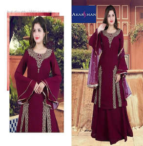 Plus Size: Georgette Kameez with Skirt